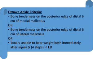 Ankle Criteria